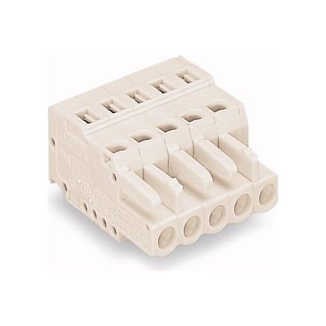 Wago 721-105/026-045 Buchsenstecker – 5-polig – 100 % gegen Fehlstecken geschützt – 2,5 mm ≤ – Rastermaß: 5 mm