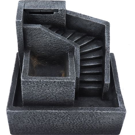 Fontaine de bureau LED en résine géométrique, jardinière avec plantes vertes, décoration maison et bureau, prise UE 220V (1/5)