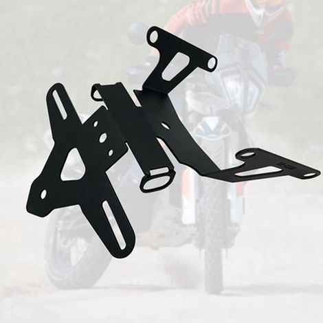 License plate frame with light for Honda CB650R motorcycles, models 21-23. (1/4)