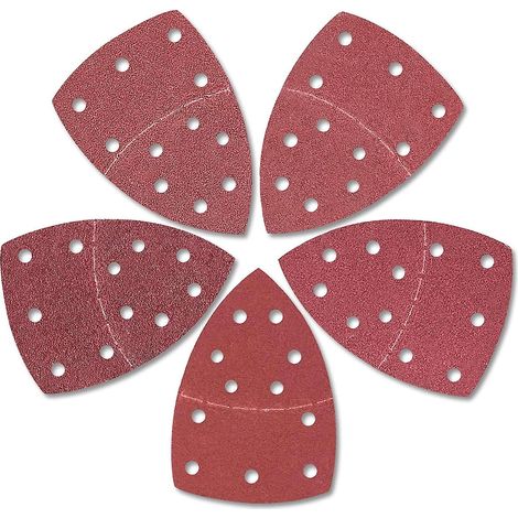 Ensemble de 50 feuilles abrasives à 11 trous pour ponceuses 152 x 105 mm avec grains 40, 60, 80, 120 et 180 et plateau de support pour Bosch PSM100A et PSM 2 - Accessoires de ponçage et de polissage (1/4)