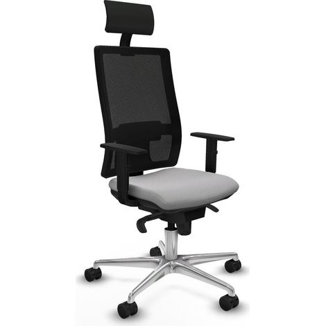 Piqueras-y-crespo Silla de oficina moderna gris claro