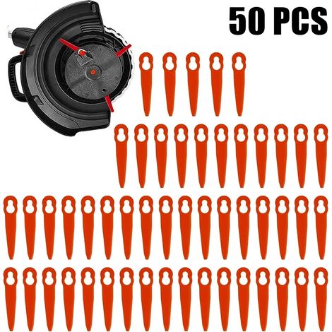 50 lames en plastique pour débroussailleuse STIHL FSA 45 et FSA 57 - Pièces détachées de 83 mm - Accessoires pour outils de jardin