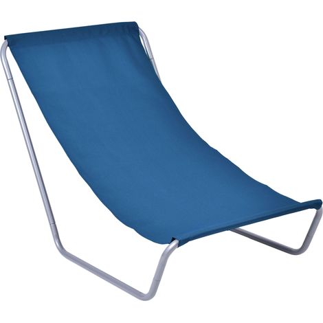 Tumbona plegable de playa OLEK - azul marino (1/3)