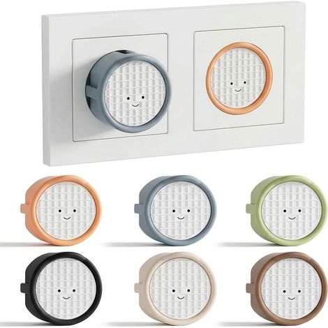 Cache Prise Bébé,Lot de 6 Cache Prise Electrique, Protections en Silicone, Cache-Prises Décoratifs,pour Bébés, Cuisines, Salles de Bains, Cache-Prises Anti-éclaboussures(A) (1/5)