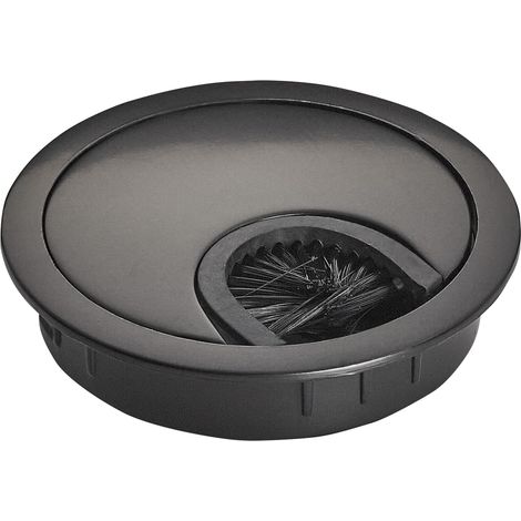Passage de câble Noir Mat Dimension de perçage Ø 60 mm Dimension extérieure Ø 68 mm Passage de câble en métal avec Joint à Brosse (1/5)