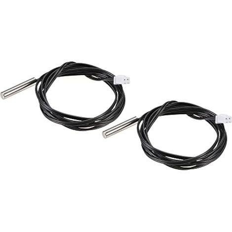 2 sondes de température 20K, sonde thermique NTC en acier inoxydable 1 m, rallonge pour thermomètre numérique (1/4)