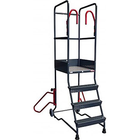 Stehleiter 4 Stufen - Maximale Arbeitshöhe 3.00m - 830006975 (1/3)