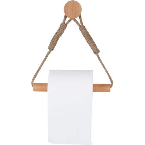 ZOLGINAH Porte-papier toilette vintage en corde de chanvre pour salle de bain