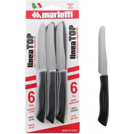 Coltello da Cucina Linea Top 11 cm 6pz Colori Assortiti MARIETTI (1/5)
