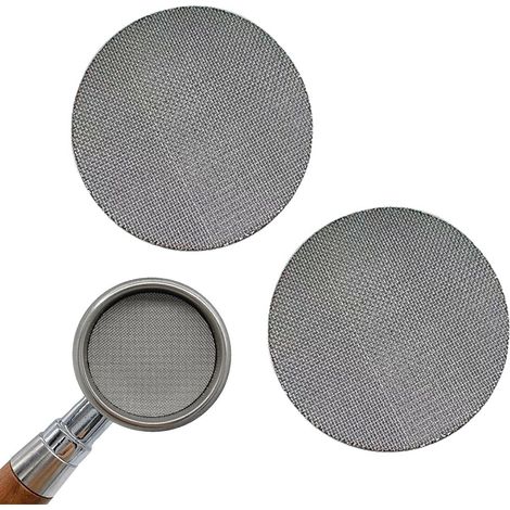 Espressofilter für Siebträger, 54 mm, Dicke 1 mm und 1,7 mm, Edelstahl-Kaffeegitter, 54 mm Siebträger, Kaffeemaschinen-Zubehör (grau, Maße: 53,5 mm)