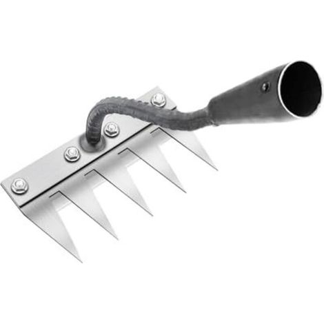 Râteau de Désherbage Multifonction en Métal, Râteau De Jardin 5 Dents, Râteau De Jardin Portable pour Désherber, Outillage De Jardin pour Désherber/Ameublir/Semence (sans Manche) 5 Dents