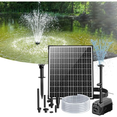 30W Solar Pond Pump 430GPH to 170-320 Gallon Garden Pond Fountain (1/5)