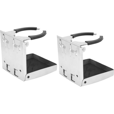 Lot de 2 porte-gobelets pliables avec bras réglable, antidérapants et antibruit, pour bateau, caravane ou voiture. (1/5)