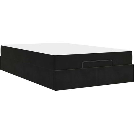 Maison Exclusive - Estructura de cama con colchón 2 uds. Negro Te (1/5)