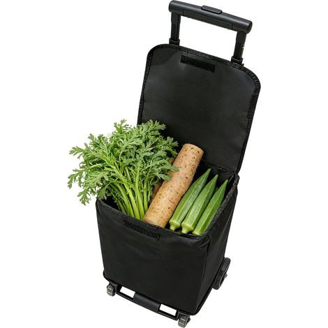 Carrello della spesa pieghevole con ruote, borsa trolley silenziosa, capacità 49,9 (1/5)