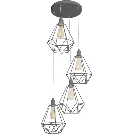 Helam KARO Plafonnier Cluster Gris 35cm