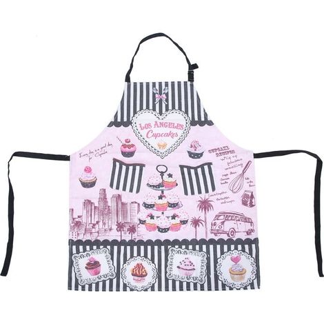 HOXILEELEOTablier de Cuisine Ménage Tablier Imprimé Dessin Animé Sans Manches de Femmes Hommes pour Cuisson (1/4)