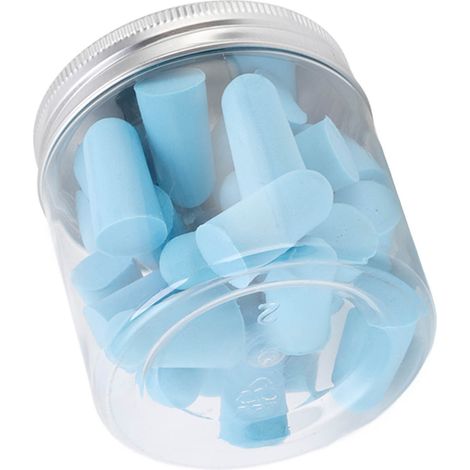 30 Bouchons d'Oreilles Anti-Bruit en Mousse Douce à Rebond Lent pour Dormir, Étudier, Travailler - Bleu (30 Pièces)