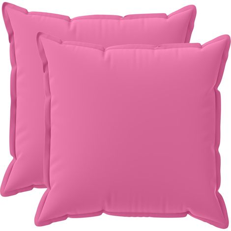 vidaXL Funda de almohada 2 uds. HOUTEN Rosa 80 x 80 cm Poliéster (1/2)