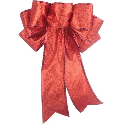 Pendentif de Noël multicolore à paillettes roses brillantes, nœud de Noël, ruban, décoration pour sapin de Noël. (1/5)