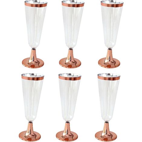 Set mit 6 eleganten 150-ml-Weingläsern aus stoßfestem Kunststoff, praktisch und rutschfest, perfekt für Partys (Jikaix)