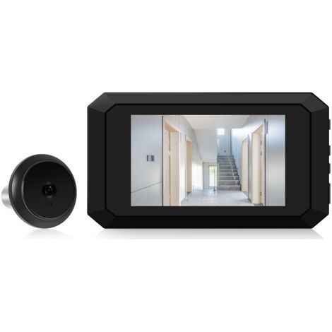 Caméra de Puphol de 3,97 pouces pour la porte de l'appartement 2MP Visionneuse numérique LCD à 120 degrés infrarouge 1080p moniteur intégré 1400mAh Batterie de type C (1/5)