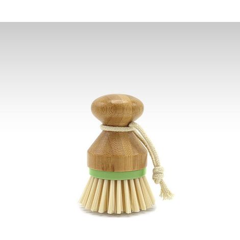Brosse à récurer - Sans marque - Modèle Standard - Bambou écologique, vert, pour vaisselle et casseroles, 1 pièce (1/5)