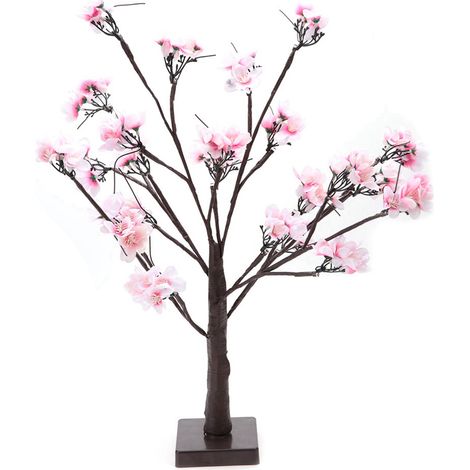 Guirlande lumineuse LED 24 pièces en forme de cerisier pour décoration intérieure, ambiance festive pour maison et fête (1/5)
