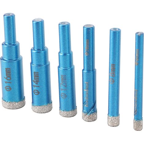 Lot de 6 forets diamantés professionnels pour percer le marbre - Fournitures industrielles (1/5)