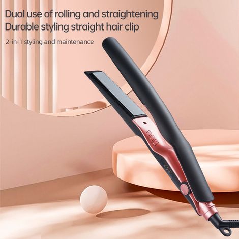 Lisseur à cheveux (noir, norme européenne) avec chauffage instantané et écran LCD (1/5)