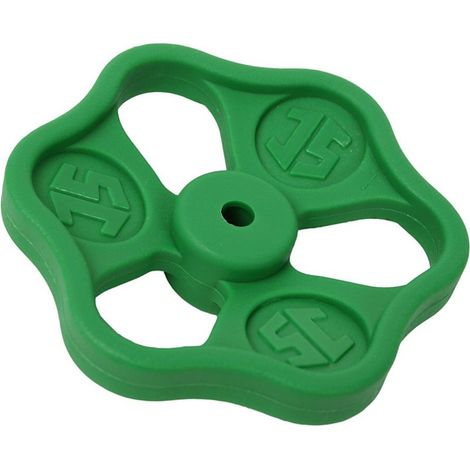 Schlösser Handrad mit Schraube und Button, 60x7mm, Polyamid, Grün