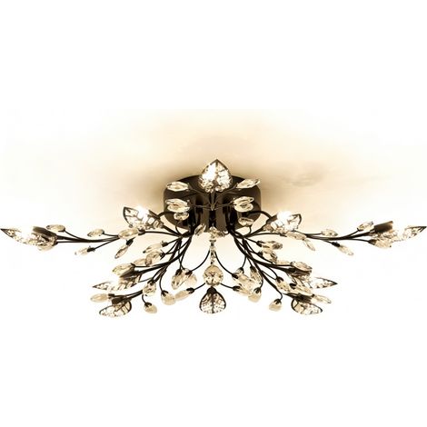 LED plafonnier en cristal à trois couleurs, plafonnier semi - encastré moderne, lustre pour salon, salle à manger (1/5)