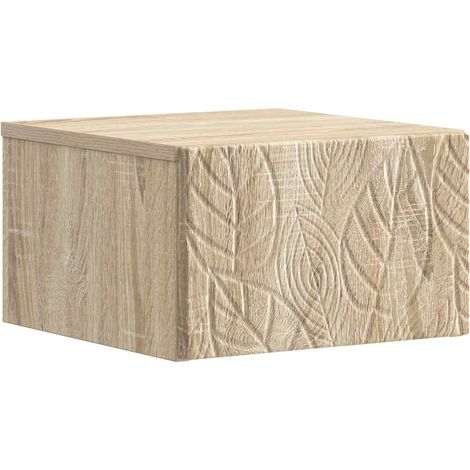 Mobiletto da notte a muro Rovere Sonoma 49 x 34,5 x 20 cm vidaXL