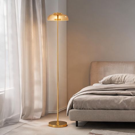 Lampadaire or en métal 25 x 25 x 134 cm (1/5)
