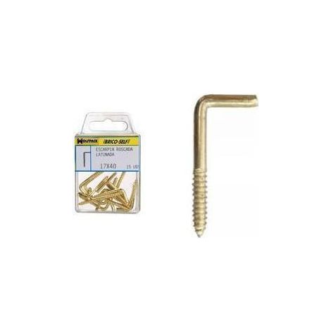 Ganci filettati in ottone 17x40 mm. Brico Self 15 unità