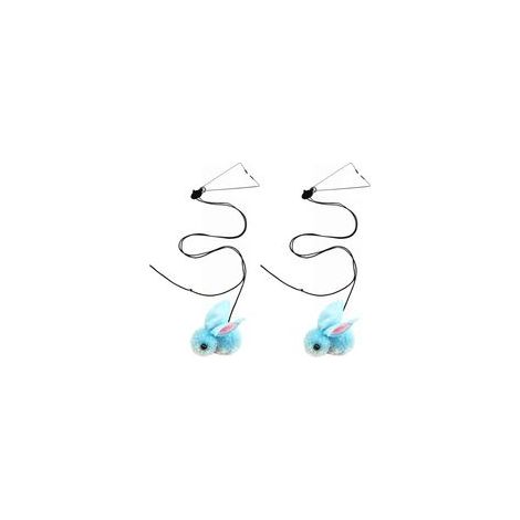 Jouet pour chat suspendu à la porte - Jouet rétractable pour chat avec balle clochette en corde - jouet interactif pour chatons (1/5)