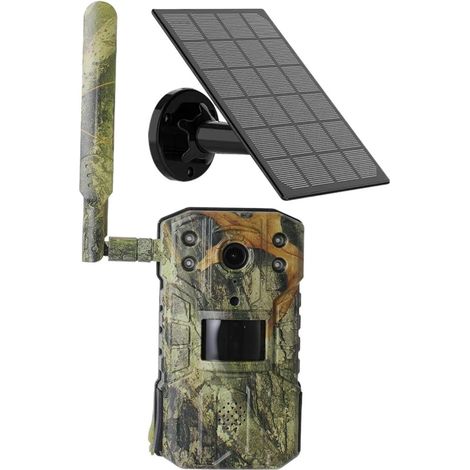 Caméra Faune Sauvage Caméra De Détection Mouvement Faune Étanche Suivi Chasse Solaire avec Vision Nocturne Fiable Précise(with 32G Memory Card) (1/5)