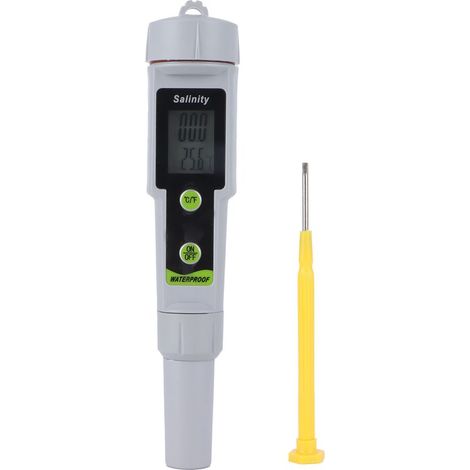 Testeur de Salinité Stylo Digital, ABS, 0-199.9 PPT, pour Piscine à Sel, Eau de Mer & Aquarium, 4x AG-13 (1/5)