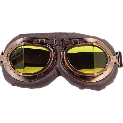 Lunettes De Protection Moto - Verres Polycarbonate - Monture En ABS Et Simili Cuir - Sangle Élastique Réglable - 1 Pièce (1/5)