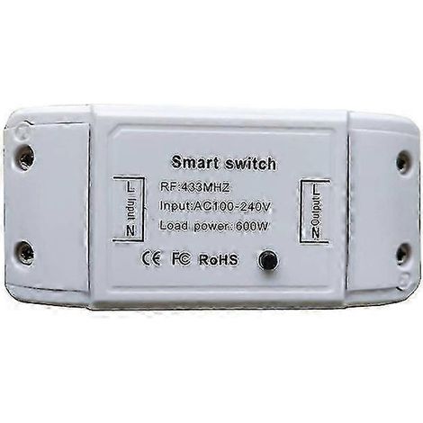 Module interrupteur intelligent Wi-Fi RF433 à monter soi-même, télécommande RF433 compatible avec les systèmes domotiques Smart Life/Tuya, fonctionne avec Alexa et Google Home. (1/5)
