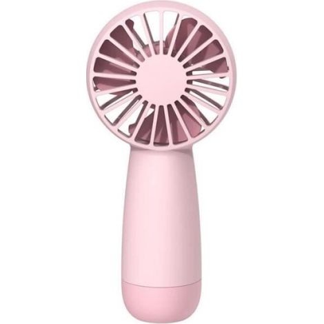 Ventilateur Portable - Batterie Rechargeable - Autonomie 10 H - USB Alimentation - Rose - 61x36x131 mm - 1 Pièce