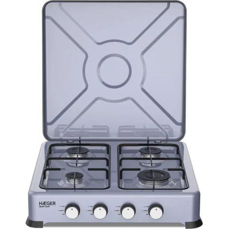 Cucina haeger gc-04e.023a 4 fuochi acciaio inox 60 cm