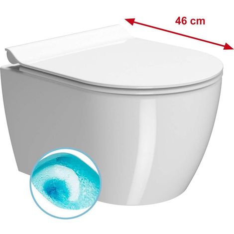 Sapho Pura - Wand-WC, Swirlflush, ExtraGlaze, weiß 880211 (1/5)