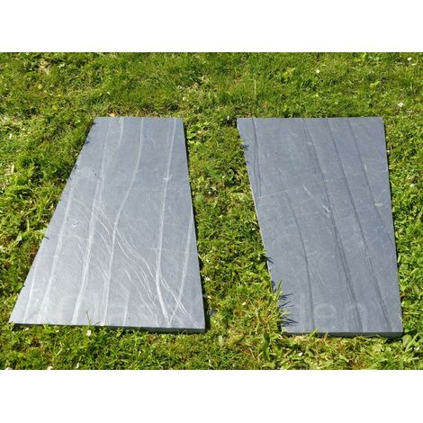 Classgarden – Pas japonais trapèze 80 cm – Largeur 30 à 50 cm – Épaisseur 2,5 cm – Pour allées naturelles en ardoise