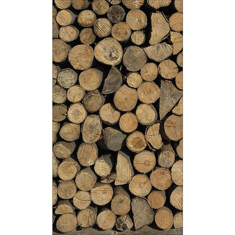 Sticker réfrigérateur et lave vaisselle, petit bois nature paisible détente forestière déco, 180 cm X 100 cm (1/4)
