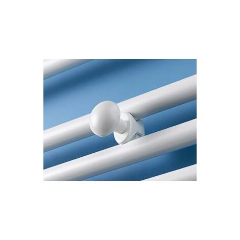 Patères rondes chromées (x2) pour radiateur sèche-serviettes tubes ronds (1/5)