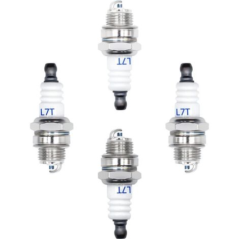 Candela di accensione L7T a lunga durata per tosaerba e motoseghe a due tempi, candela con ugello a fiamma, per tagliaerba 260, 360, 430, 520 e 328 e motoseghe 2500, 3800, 4500, 5200 e 5800 - Crezuo