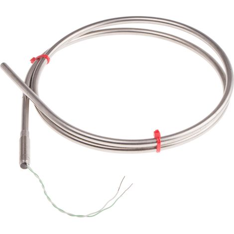 Thermocouple type K Ø 6mm, L 1m, +1100°C max à Câble ( Prix pour 1 )