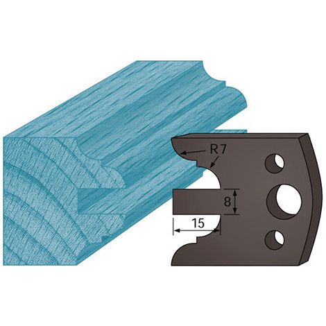 Diamwood Jeu de 2 Contre-fers Profilés Acier - 38 x 4 mm - 15 mm Avancement - Compatible avec divers Porte-outils de Toupie - Conception Suisse (1/2)