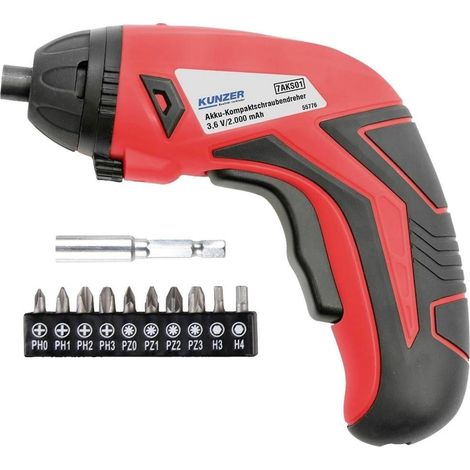 Kunzer 7AKS01 taladro atornillador inalámbrico negro 3.6 V